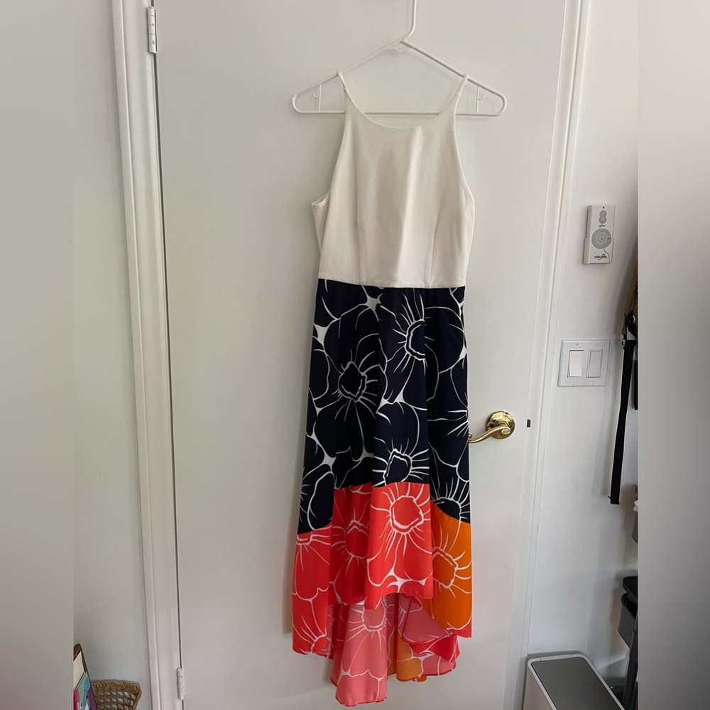 anthropologie white & print dress.